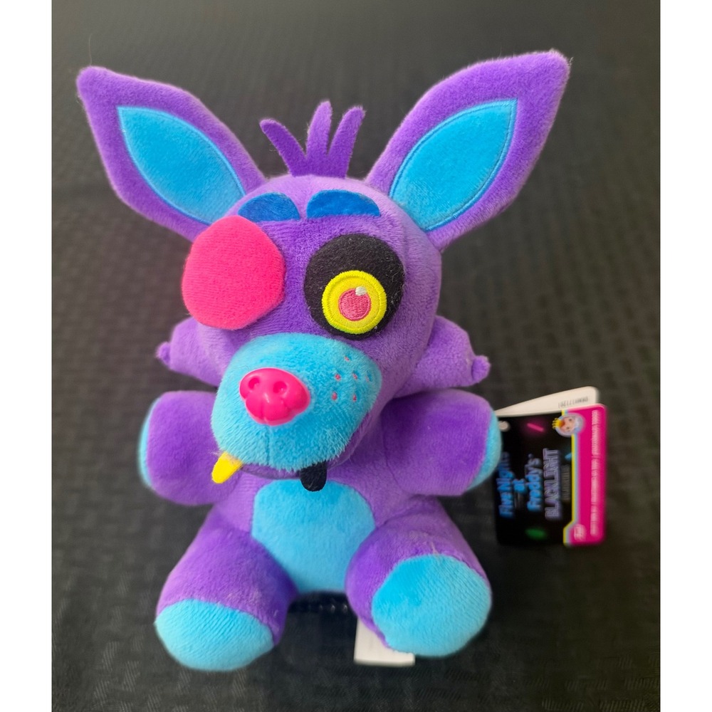 Funko FNAF Five Nights at Freddy's Rare Blacklight Purple Foxy Plush 8" NWT 2017